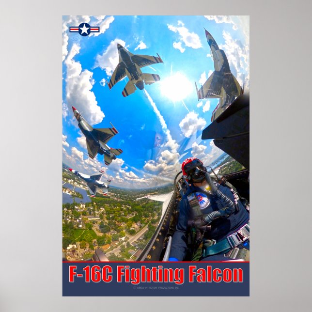PÓSTER FALCON DE COMBATE F-16C (Frente)