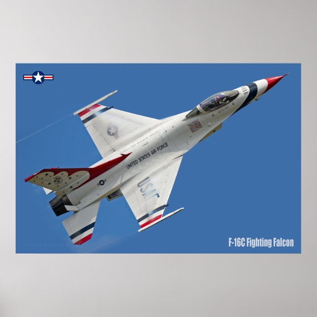 PÓSTER FALCON DE COMBATE F-16C (Frente)