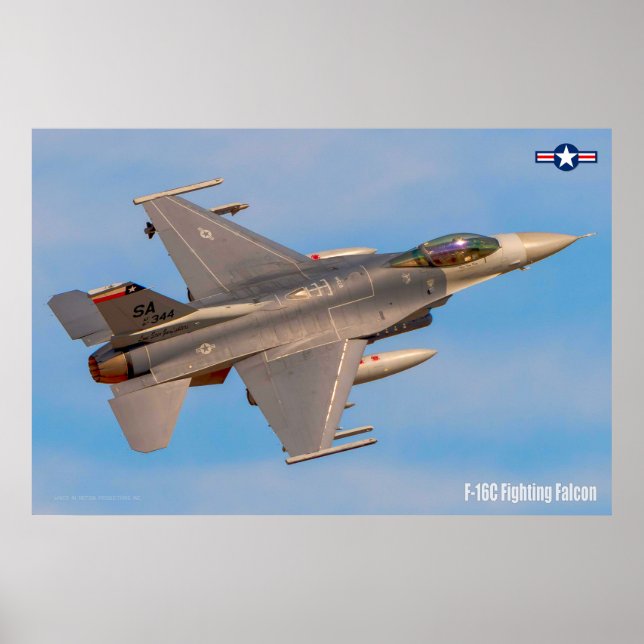 PÓSTER FALCON DE COMBATE F-16C (Frente)