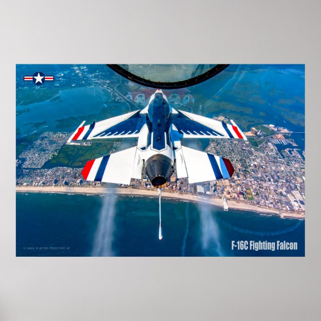 PÓSTER FALCON DE COMBATE F-16C (Frente)