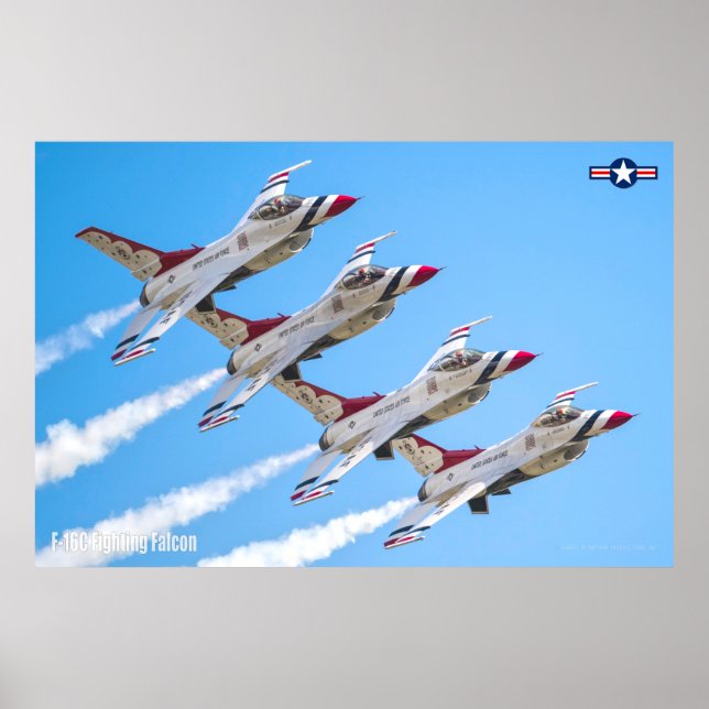 PÓSTER FALCON DE COMBATE F-16C (Frente)