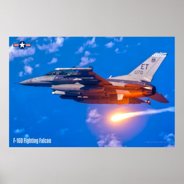 PÓSTER FALCON DE COMBATE F-16D (Frente)