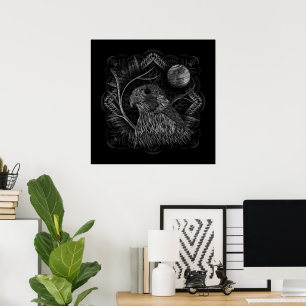 Póster Falcon Full Moon
