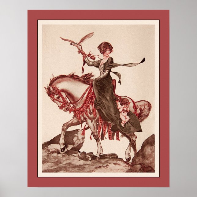 Póster Falconer captura Cupid - 1923 de Cheri Herouard (Frente)