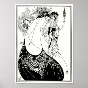 Póster Falda del pavo real de Aubrey Beardsley