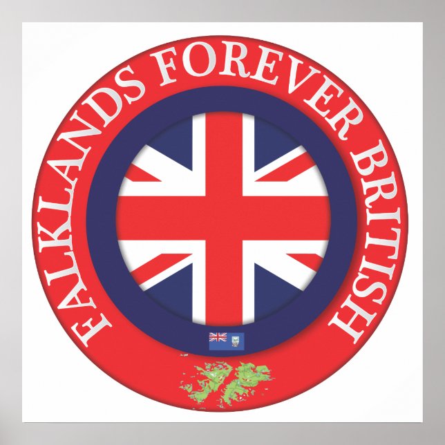 Póster Falklands Forever British (Frente)