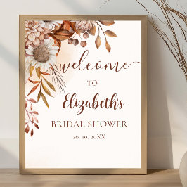 Póster Fall Birdal Shower Boho Style