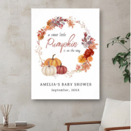 Póster Fall Boho Pumpkin Baby Shower