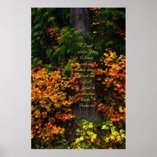 Póster Fall Foliage 2 Print w/Scripture Verse