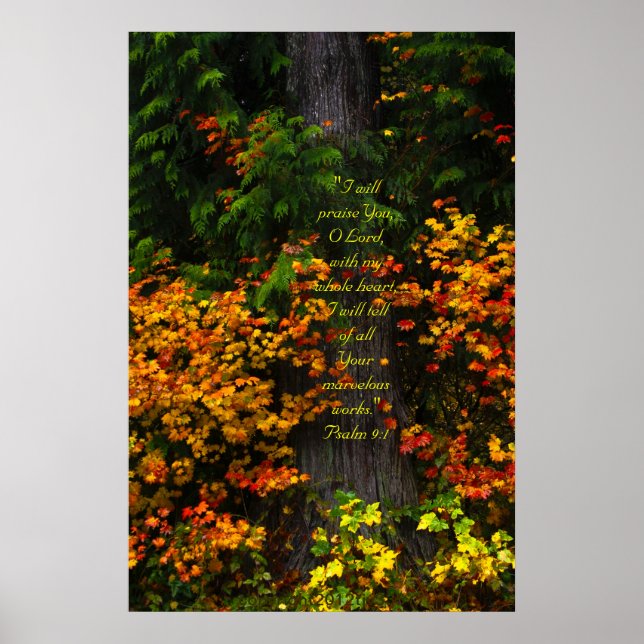 Póster Fall Foliage 2 Print w/Scripture Verse (Frente)