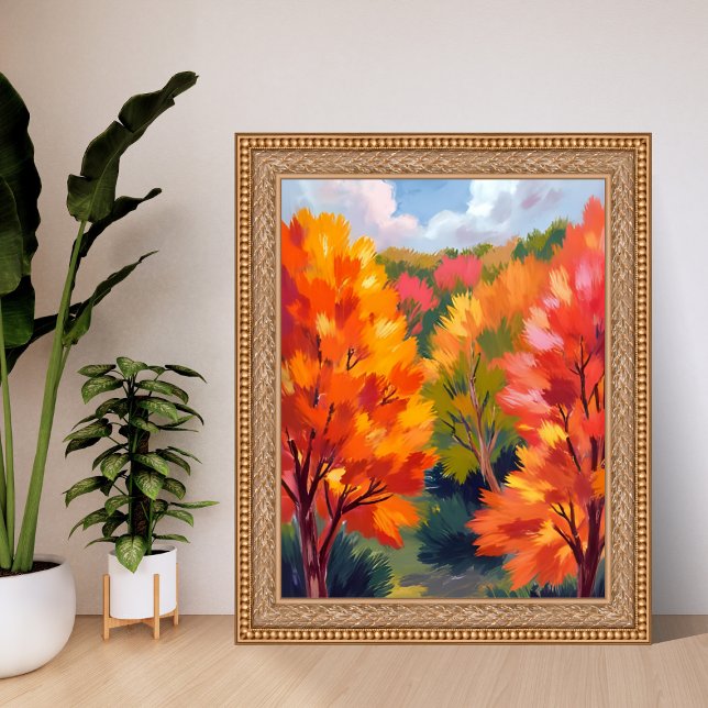Póster Fall Foliage | Autumn Leaves Watercolor Nature (Subido por el creador)