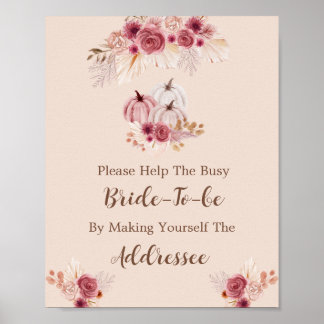 Póster Fall In Love Help The Busy Bride Address 