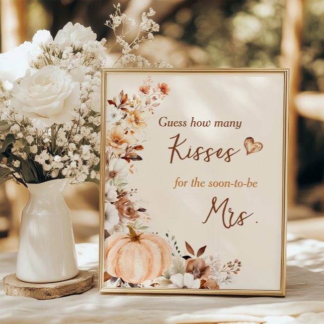 Póster Fall in Love Pumpkin Cards and Gifts Bridal Shower (Subido por el creador)