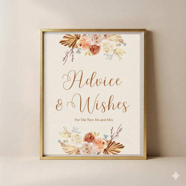 Póster Fall Rustic Advice and Wishes For Newlyweds (Subido por el creador)
