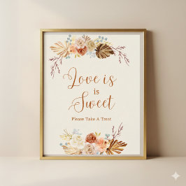 Póster Fall Rustic Terracotta Love is Sweet Take a Treat 