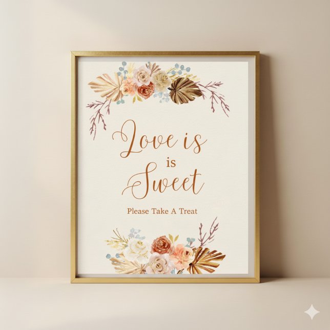 Póster Fall Rustic Terracotta Love is Sweet Take a Treat  (Subido por el creador)