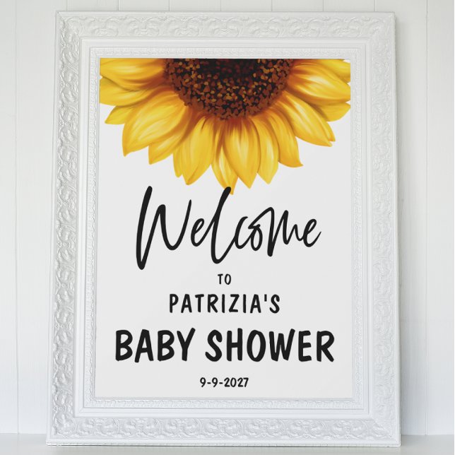 Póster Fall Sunflower Welcome Baby Shower (Subido por el creador)
