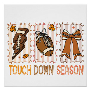 Póster Fall Vintage Football Day