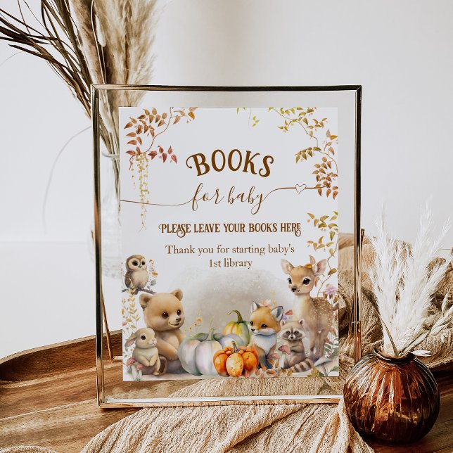 Póster Fall Woodland Little Pumpkin Baby Shower book (Subido por el creador)