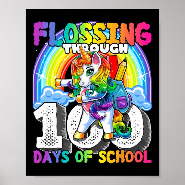 Póster Fallando a lo largo de 100 días de la escuela en e (Frente)