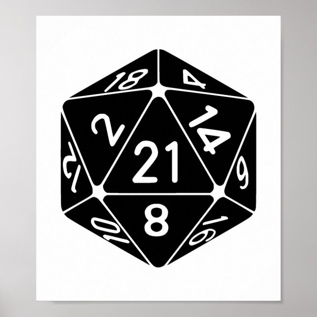 Póster Falleció 21 cumpleaños número 20 de Fantasy Gamer (Frente)