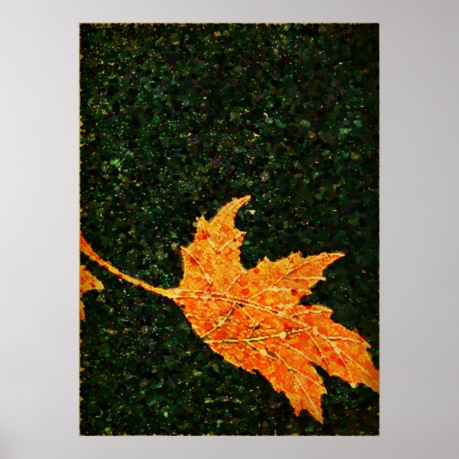 Póster Falling Leaf Oil Painting Poster (Frente)