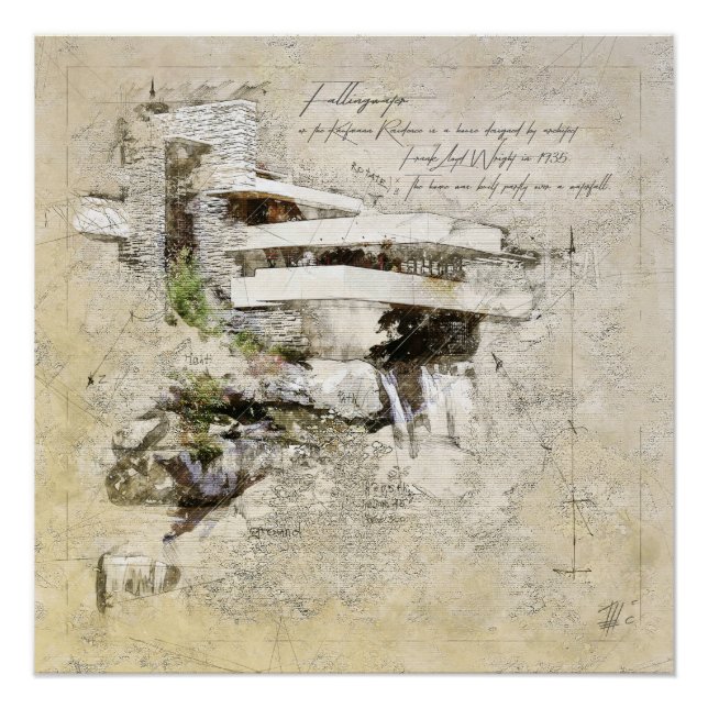 Póster Fallingwater (Anverso)