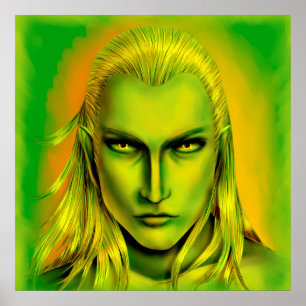 Póster Falln Male Forest Elf
