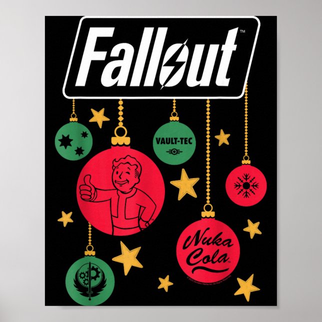 Póster Fallout Logo Christmas Ornaments Video Game  (Frente)