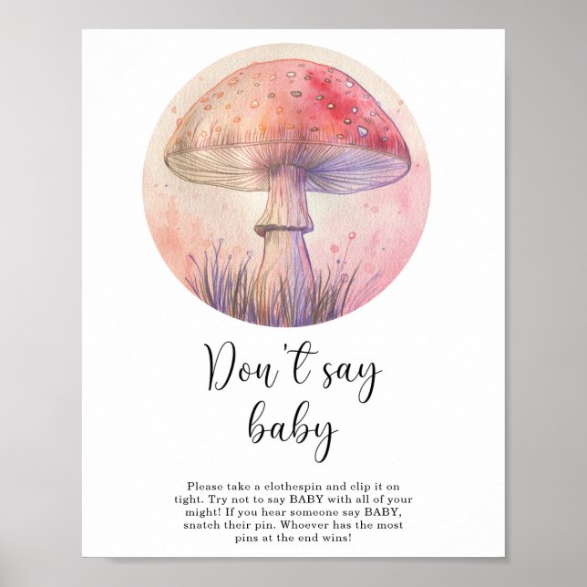 Póster Falsa amanita - No digas bebé  (Frente)