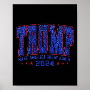 Póster Falsas secuelas del presidente Trump 2024 Make Ame