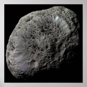 Póster False-color view of Saturn's moon Hyperion