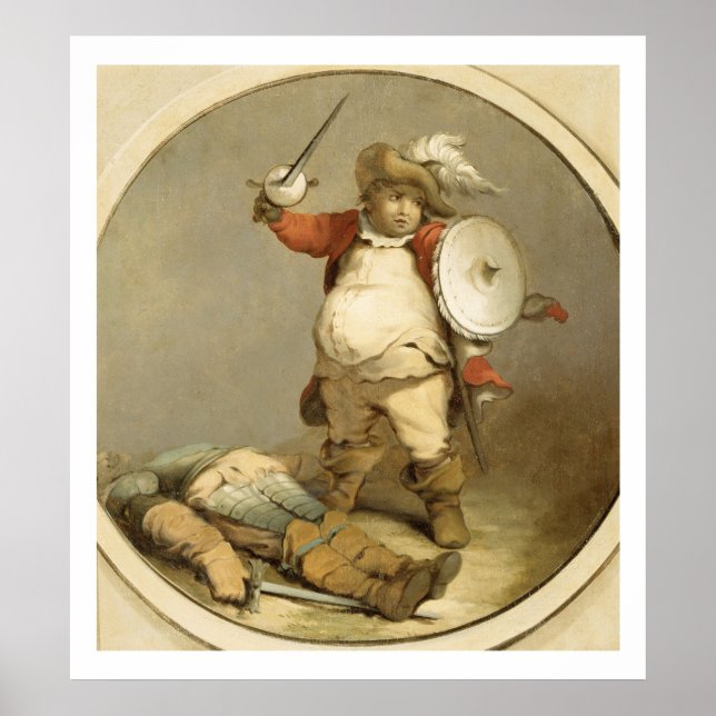 Póster Falstaff con el cuerpo de Hotspur, c.1786 (aceite  (Frente)