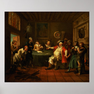 Póster Falstaff que examina a sus reclutas del Enrique IV
