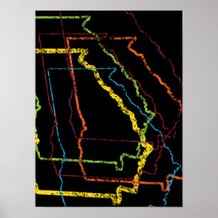 Póster falta de definición del orgullo de Georgia