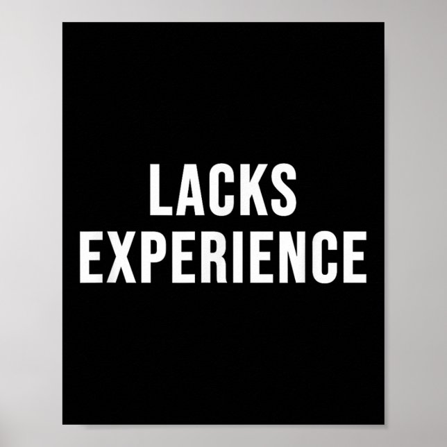 Póster Falta experiencia (Frente)