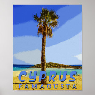 Póster famagusta cyprus - playas chipre