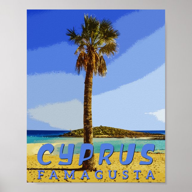 Póster famagusta cyprus - playas chipre (Frente)