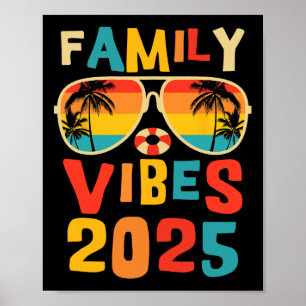 Póster Familia 2025 Vibes Familia Reunión Vacacional