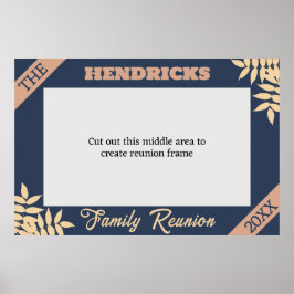 Póster Familia azul y pastoral Poster de foto de reunión