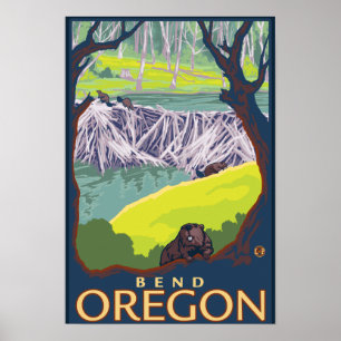 Póster Familia Beaver - Bend, Oregon