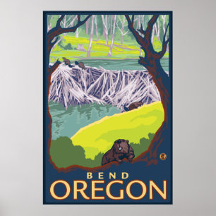 Póster Familia Beaver - Bend, Oregon