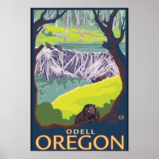 Póster Familia Beaver - Odell, Oregon (Frente)