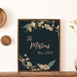 Póster Familia Botánica Beige de la Marina Elegante