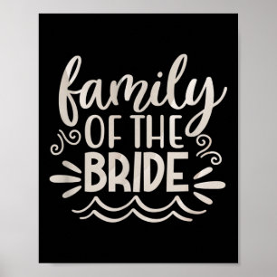 Póster Familia Bride Squad Tees Boda Regalo Mujeres