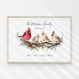 Póster Familia Cardinal de los Cuatro navidades