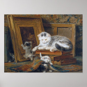 Póster Familia Cat, Henriette Ronner-Knip
