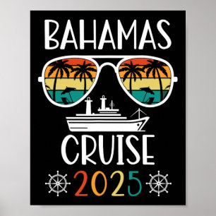 Póster Familia coincidente de viaje de vacaciones de cruc