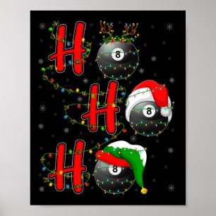 Póster Familia coincidente Navidad Santa Ho Ho Ho Ho Ho B