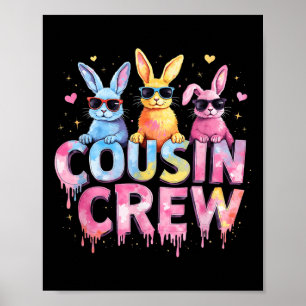 Póster Familia Conejo de Pascua de la Tripulación de Prim